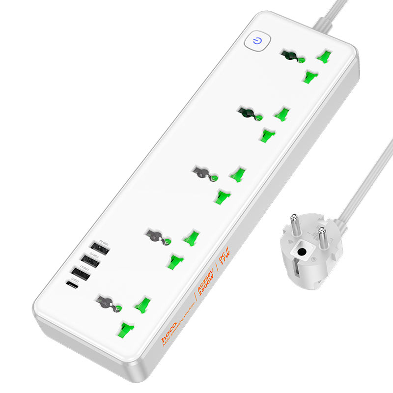 Hoco Power strip “AC13A Talento” 5 sockets EU Hoco Power strip “AC13A Talento” 5 sockets EU